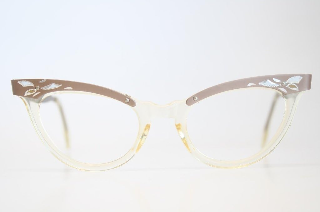 NOS Mink Clear American Optical Cat Eye Glasses