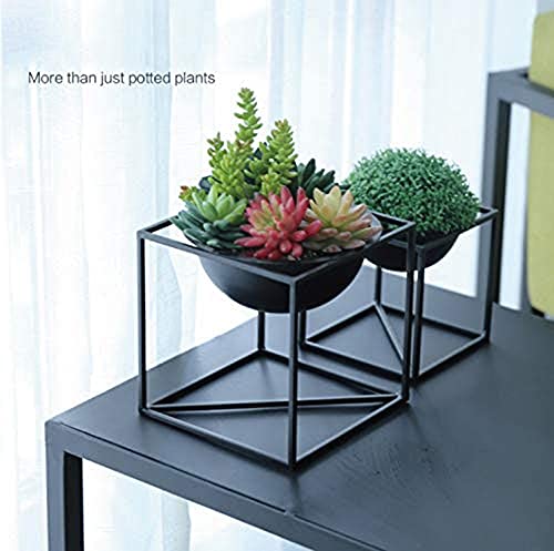 Schmiedeeisen Blumentopf Geometrische Eisenregal Ha Produktbild-Vorschau 2