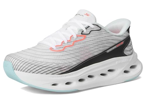 Skechers Women's Max Cushioning Glide Step Sapphire Hands Free Slip-Ins Sneaker, White/Multi, 7.5 by Skechers - Image 7