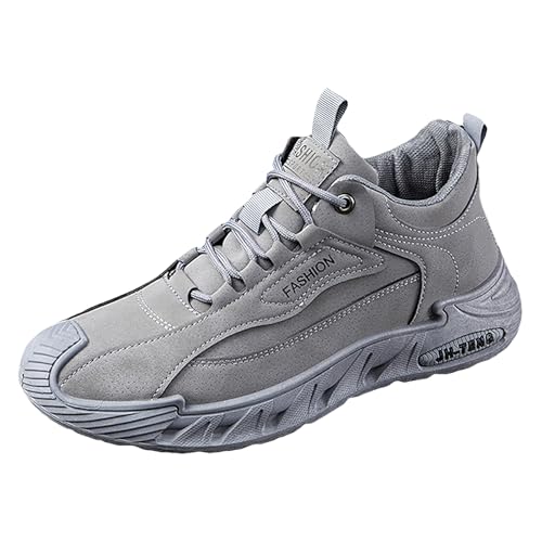 Image of ANUFER Mens PU Sport Shoes Fashion Chunky Sneakers Height Increasing Trainers