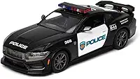 KiNSMART 2024 Ford Mustang Dark Horse Police Edition 5' 1:38 Scale Die Cast Metal Model Car w/Pullback Action