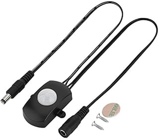 5A DC 6-24V Mini Motion Switch Sensor PIR Motion Detector Automatic Switch LED Strip(Black)
