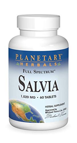 Planetary Herbals Salvia with MSV 60 Tablets, 60 Count