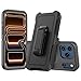 TMIDVFV Compatible with iPhone 17 Pro Max Case, with Belt Clip Holster Heavy Duty Rugged Shockproof Magnetic Wireless Charging Full Body Protection Kickstand Cover for iPhone 17 Pro Max（Black）