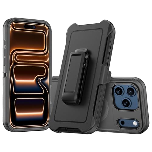 Coque Phone Pro Max noire premium protection intégrale antichoc compatible charge sans fil - 7