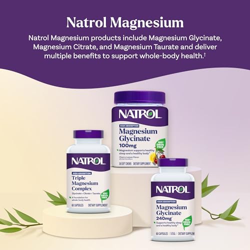 Natrol High Absorption Triple Magnesium, Glycinate&Citrate&Taurate, 60 Caps - image 7