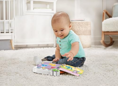 Libro de bebé interactivo con 13 páginas lavables para aprender formas y colores con música 4