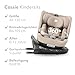 Deryan Cassie i-Size Kindersitz 40–150 cm – Gruppe 0+/1/2/3, 0-36kg, Autokindersitz mit Gurtbefestigung, Seitenaufprallschutz, Verstellbare Kopfstütze, Abnehmbarer Bezug, Isofix - Trüffelsand