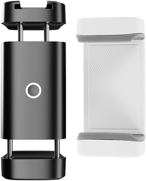 Uonlytech 2Pcs Tripod Phone Clip Holder Smartphone Mount for Live Streaming Photography Supports Landscape Portrait Orientation Compact Portable Design