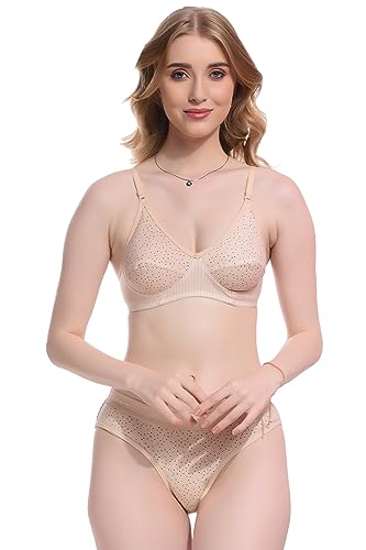 Image of new blue eyes Women Lingerie Set Full Coverage Non-Padded Women Cotton Bra Panty Set Sexy Bra Panty Set Women Innerwear Sets