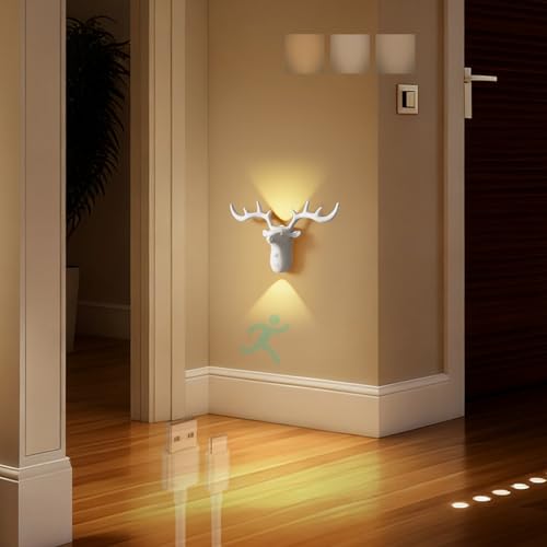 Lámparas de pared magnéticas inalámbricas tricolor con sensor de movimiento para pasillos
