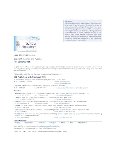 Image of MANIPAL MANUAL OF MEDICAL PHYSIOLOGY WITH CLINICAL CASE SCENARIOS IN QUESTIONS ANSWER FORMAT (PB 2026) ISBN - 9788199209602