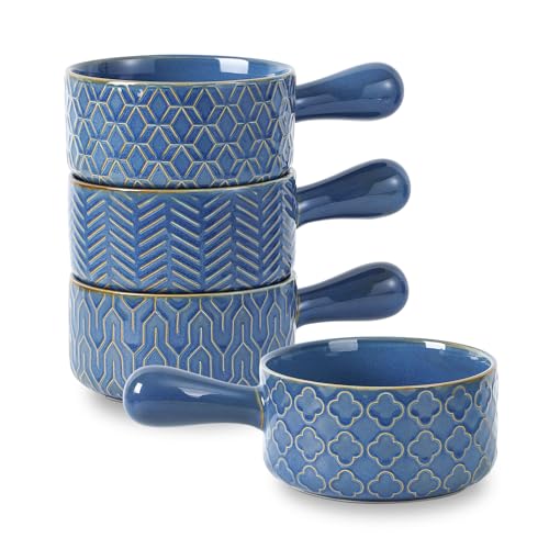 Sureasy French Onion Soup Bowls with Handles - 19 Oz