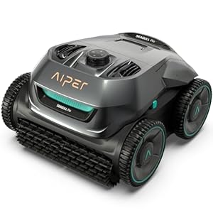AIPER Seagull Pro Cordless Robotic Pool Vacuum Cleaner, Wall Climbing Pool Vacuum Lasts up to 150 Mins, Quad-Motor System, Smart Navigation, Ideal for In-Ground Pools up to 1,600 Sq.ft (Renewed)
