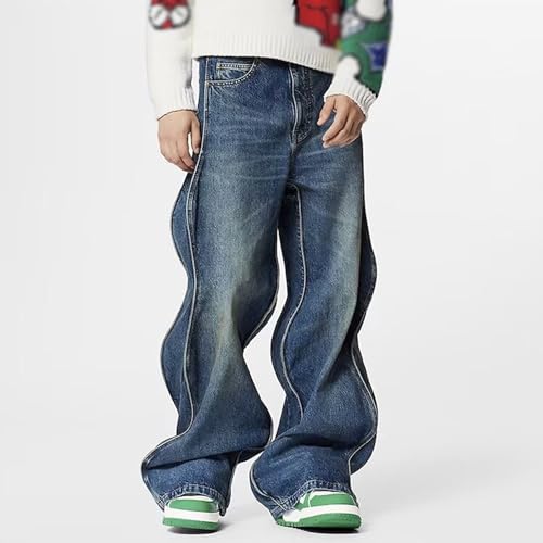 Washed and Worn-Out Long Pants, Unisex Jeans4