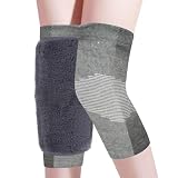 Kniebandage für Damen | Winter Wärmer Knieschoner Knieschoner Muskelgelenkpflege Schonbezüge für den Winter | Winterwarme thermische Knieärmel aus Kaninchenhaar-Gelenkknien, Grau#F, verwijzen naar de