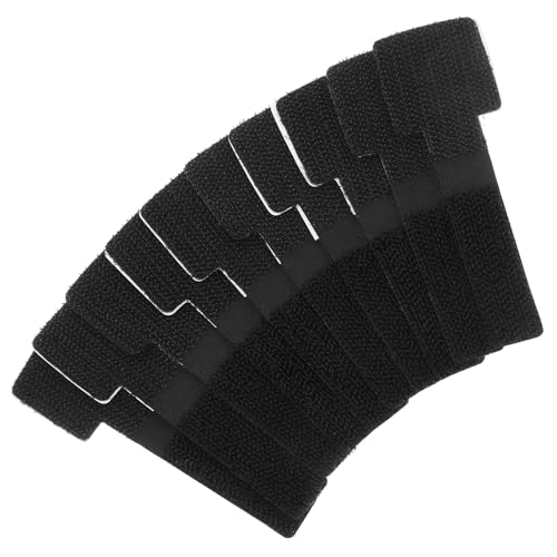 Abaodam 10pcs Black Reusable Cord Keeper Cable Ties for Electronics Wire Cable Organizer Straps Data Cord Management under Desk miniatura 1