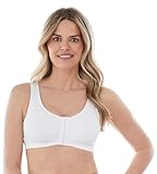 Bestform 5006014 Comfortable Unlined Wireless Cotton Stretch Sports Bra with Front Closure