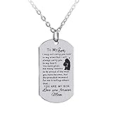 AMATOLOVE to My Son from mom Inspirational Gifts Starinless Steel Necklace for Birthday Christmas
