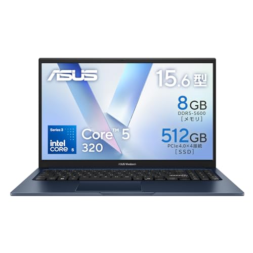 �yAmazon.co.jp����z ASUS �m�[�g�p�\�R�� Vivobook 15 X1504MA 15.6�C���` �C���e�� Core 5 320 ������ 8GB SSD 512GB Windows 11 �d�� 1.7kg �o�b�e���[�쓮 10.7���� W