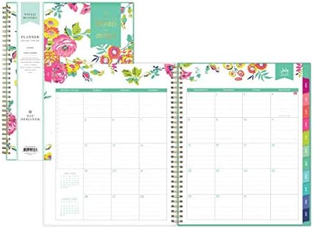 Day Designer for Blue Sky 2020-2021 Academic Year Weekly & Monthly Planner, Flexible Cover, Twin-Wire Binding, 8.5" x 11", Peyton White