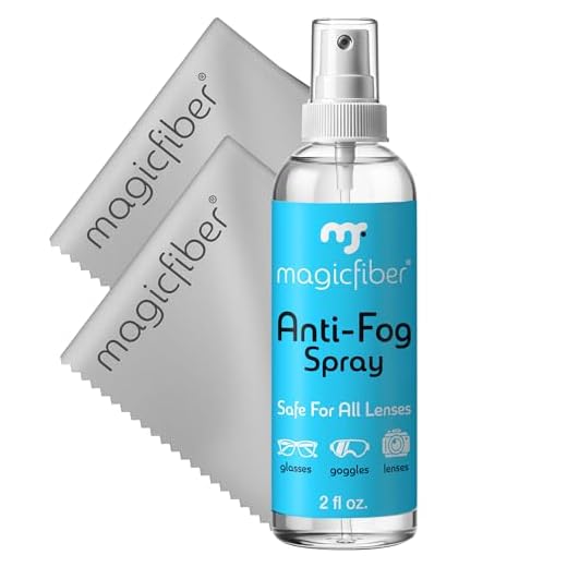 MagicFiber Anti Fog Cleaning Kit for Glasses, Swim Goggles, Snorkel Masks, Ski Goggles & More Anti Fog Spray