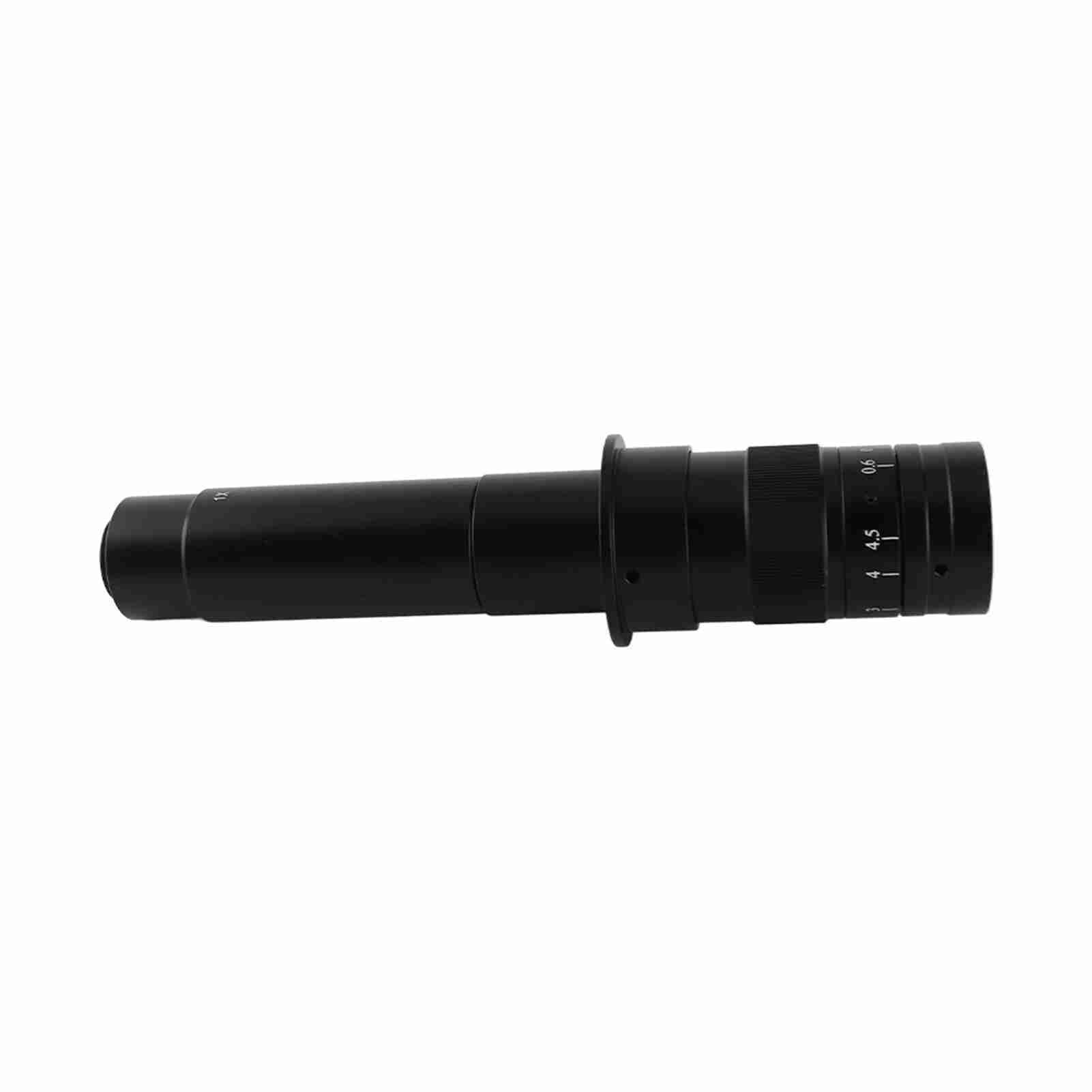 YWBL-WH Lente de Montura C Ajustable 300X para Cámara Microscópica, óptica de Zoom Industrial, Lente de 25 Mm con Aumento de 0,7X-4,5X para Aplicaciones de Alta Resistencia