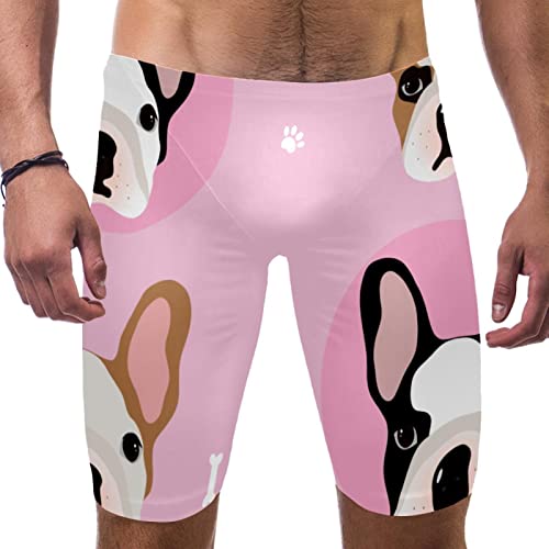 Bañador jammer para hombre con estampado de bulldog francés para natación y entrenamiento