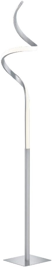 LHG Standing lamp LED 11 Watt | standing lamp sensor dimmer | modern living room lamp | LED floor lamp matt nickel | lamp 230 V | lamp + free LED flashlight