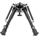 BZTAC Tactical 6-9 Inches Bipod with Adapter for M-Rail Adjustable Super Duty Aluminum Bipod Easy Installation for Hunting Shooting Outdoors