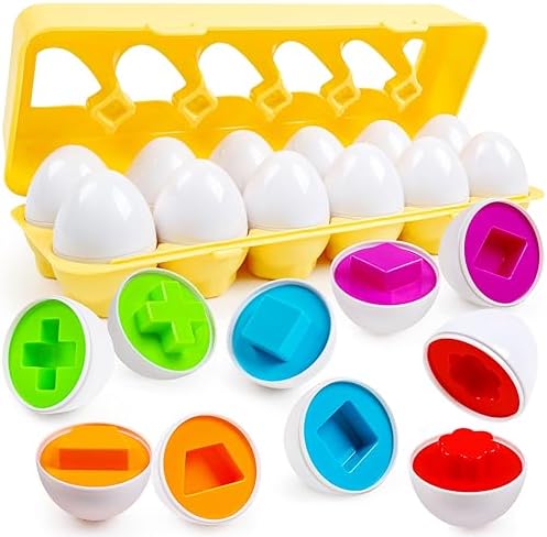 YIQOGAME Montessori Spielzeug Passende Eier,Lernspiel für Kinder | Pädagogisches Spiel zur Entwicklung von Hand-Augen-Koordination und Kognitiven Fähigkeiten