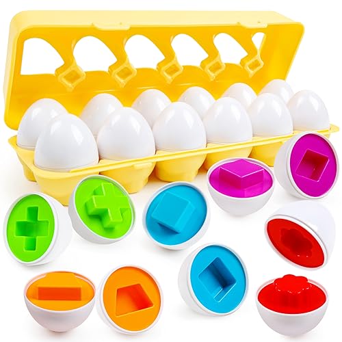 YIQOGAME Montessori Spielzeug Passende Eier,Lernspiel für Kinder pädagogisches Spiel zur Entwicklung von Hand-Augen-Koordination und kognitiven Fähigkeiten