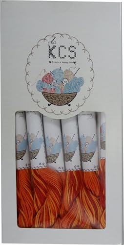 Image of KCS Big skeins of 25 Meters Size 25 Color Variegated Cross Stitch Stranded Threads,6 skeins,51