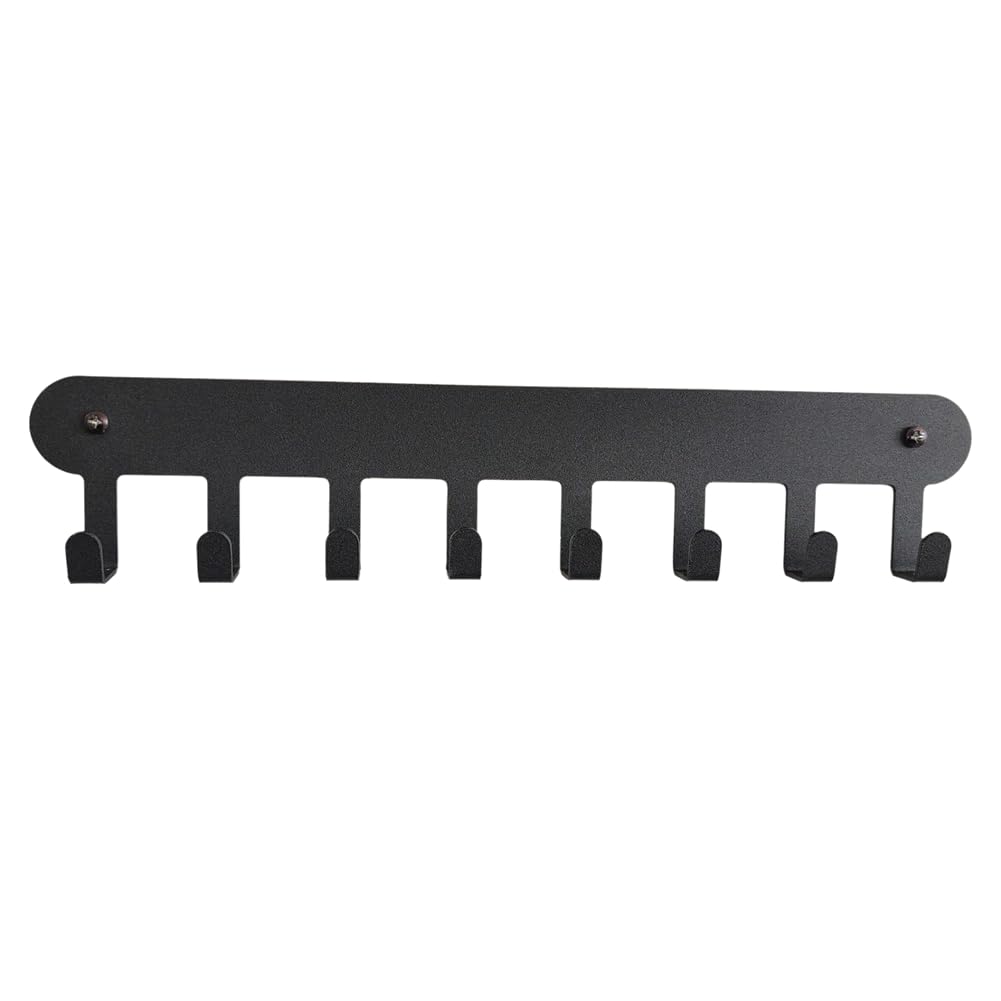 Littimoon Iron Towel Hook Wall-Mounted Key and Coat Hook Multi-Function Metal Storage Rack Storage Rack 8 Hooks