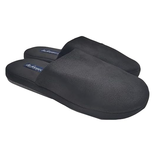 Defonseca Ottime Ciabatte in Pelle Uomo, Pantofole Chiuse Invernali per Casa, Prodotto Confort (Nero, Sistema Taglie Calzature EU, Adulto, Uomo, Numero (range), Media, 44, 45)