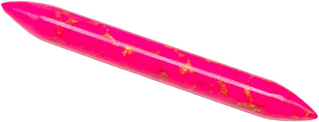 Uni Craft Tribal Septum Piercing Jewelry, Handcrafted Pink Copper Turquoise Crystal, for 14g to 1/2"