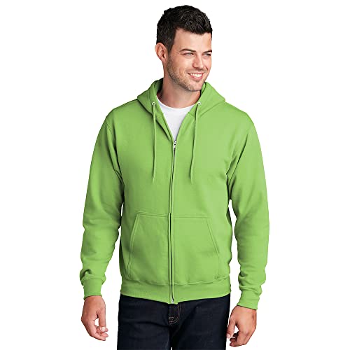 Port & Company - Core Fleece Full-Zip Hooded Sweatshirt XL Lime