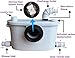 Macerator Pump for Upflush Macerating System, 4 Water Inlets for Basement Toilet Sink Shower Laundry Machine, Built-in Venting, Waste Wastewater Disposal Sewage Pump, Auto Start & Stop, 22.9ft