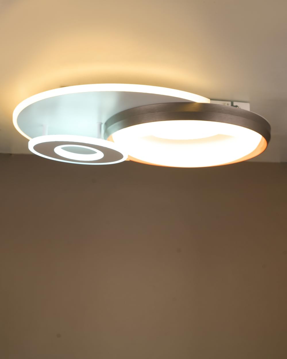 Proudome Metal & Acrylic Ceiling Light Orange White Finish Decorative Indoor Lighting for Living Room Bedroom Dining Room Modern Ceiling Lamp 3