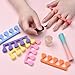 siyuwuro Toe Separators Set 24pcs Colorful Heart Sponge Toe Spacers Soft Foam Toe Finger Dividers for Nail Art, Polishing Gel Painting Toe Separators for Men & Women Spa, Pedicure, Manicure Tool