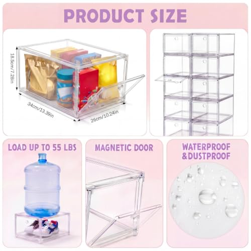 10-Pack-Stackable-Clear-Storage-Bins-with-Front-Door-5-sided-Transparent-Organizer-Boxes-Plastic-Storage-Containers-for-Clothes-Toys-Classroom-Supplies-and-Home-Organization