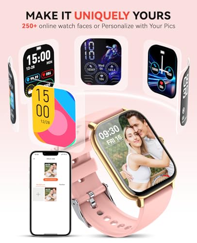 Image of Smart Watch for Women Men- Answer /Make Call, 2025 IP68 Waterproof Fitness Step Sleep Tracker Watch with Monitor Activity Counter Smartwatch for Andriod iPhone iOS Samsung Compatible