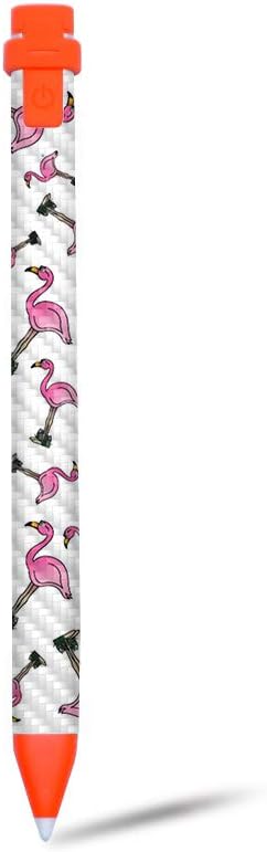 MIGHTY SKINS MightySkins Carbon Fiber Skin for Logitech Crayon Digital Pencil iPad (6th gen) - Cool Flamingo | Protective, Durable Textured Carbon Fiber Finish | Easy to Apply | Made in The USA