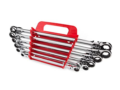 TEKTON Suporte de chave de catraca longa com 6 ferramentas (vermelho) | ORG23206