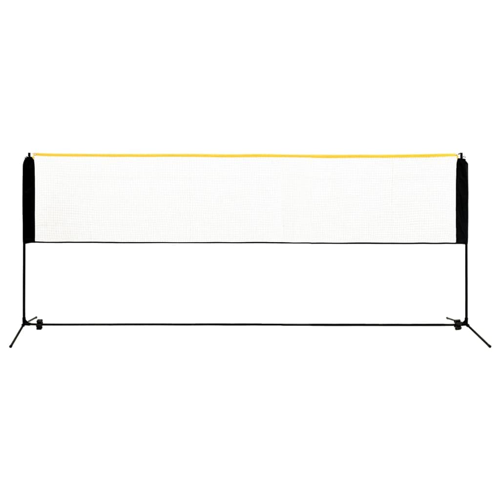 Badmintonnetz Verstellbar 500x103x94-158 cm mit Stahlrahmen, Transportable Sportnetz Anlage für Garten, Park, Strand und Freizeit