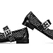 Dsevht Mary Janes Flats for Women Fashion Square Toe Flat Low Heel Easy Buckle Strap Flats Shoes