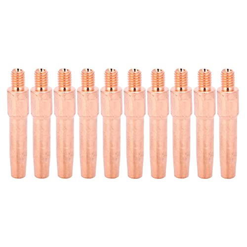 L45 CONSEJOS DE SOLDADA MIG 10 PCS | Boquilla conductora de cobre rojo para máquina de soldadura | Alta temperatura y empañado desafiante | Reemplazo de componentes de antorcha MIG