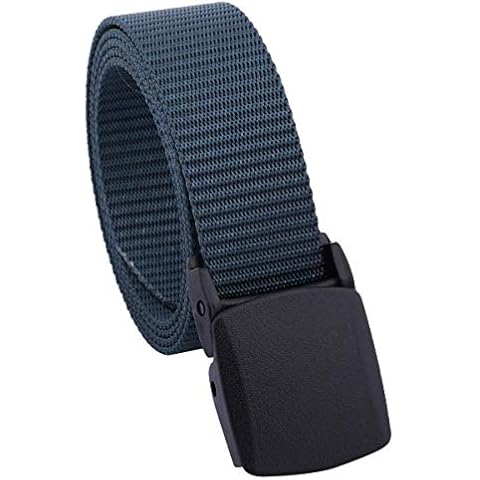 Sportmusies Women's Nylon Webbing Military Style Tactical Duty Belt with Plastic Buckle, Navy Blue Cover