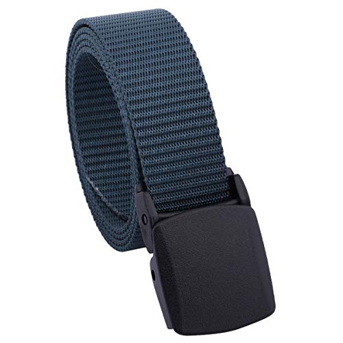 Sportmusies Women s Nylon Webbing Military Style Tactical Duty Belt with Plastic Buckle, Navy Blue