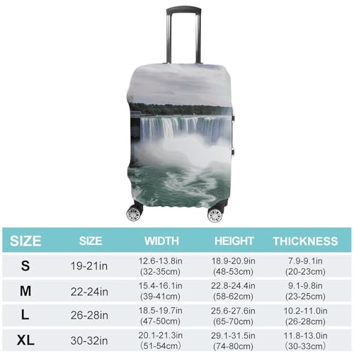 Niagara Falls Luggage Cover, Washable Elastic Suitcase Cover Protector Fit 18-32 Inch Luggage2